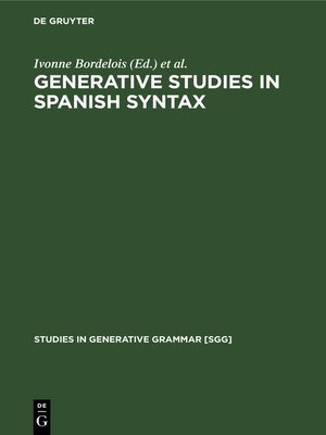 cover image of Generative Studies in Spanish syntax